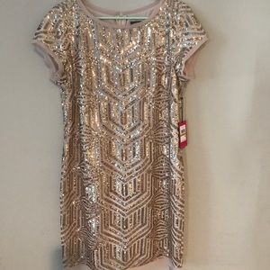 NWT Vince Camuto Gold Sequin Dress